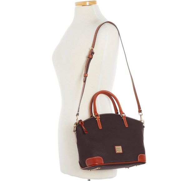 Dooney & Bourke | Bags | Dooney And Bourke Gretta Domed Satchel In Brown Tmoro 68d3163144ad4de8d5120f7a